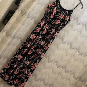 Floral Black Maxi Dress